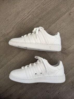K Swiss classic white leather low top sneakers
